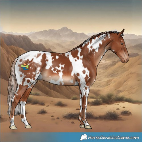 Horse Color:White Spotted Chestnut Blanket