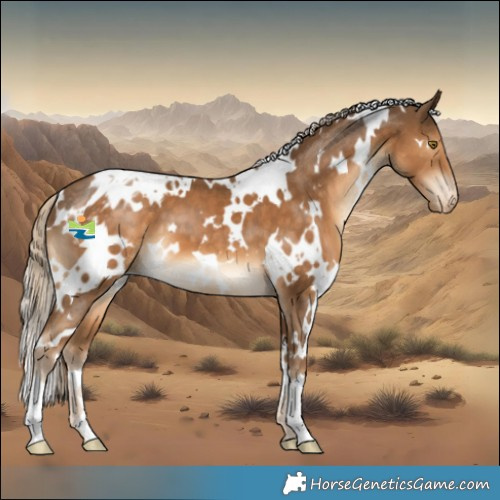 Horse Color:White Spotted Chocolate Palomino Varnish