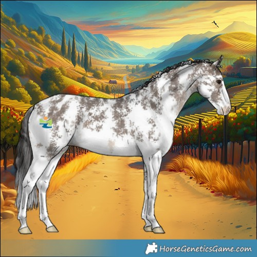 Horse Color:Brown Dun Sabino Varnish 