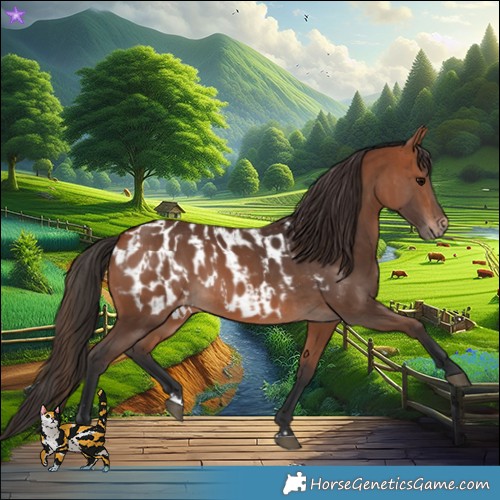 Horse Color:Bay  and Bay Near Leopard 