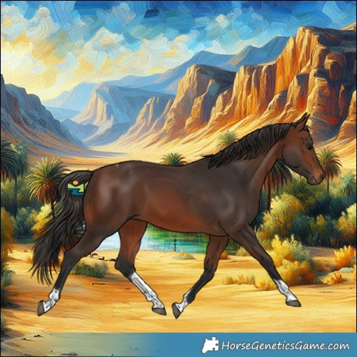 Horse Color:Brown Tobiano