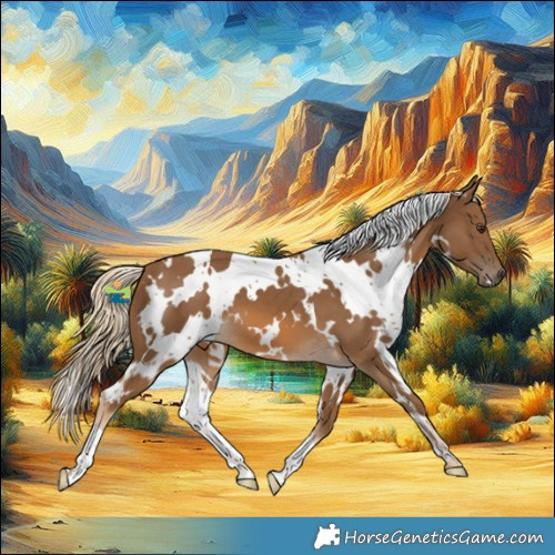 Horse Color:White Spotted Chocolate Palomino