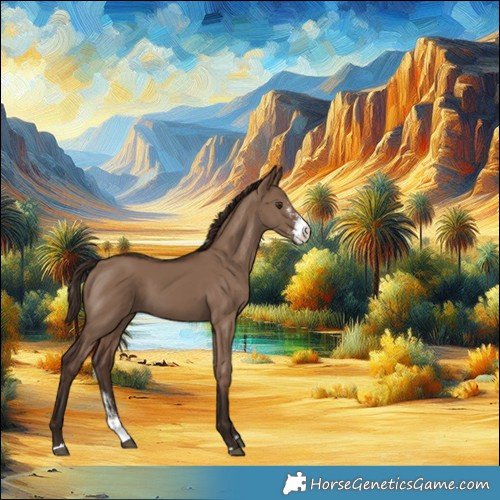 Horse Color:Liver Red Dun Sabino