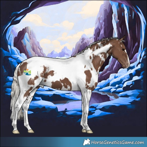 Horse Color:White Spotted Silver Black Tobiano Varnish 