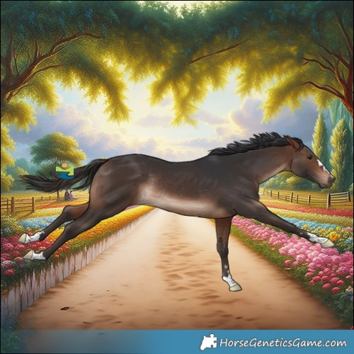 Horse Color:Bay Rabicano 