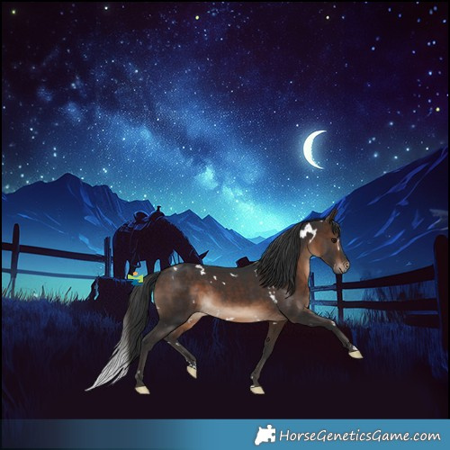 Horse Color:White Spotted Brown