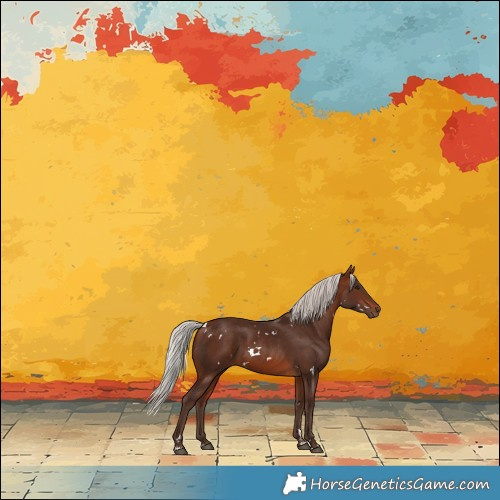 Horse Color:White Spotted Silver Brown 