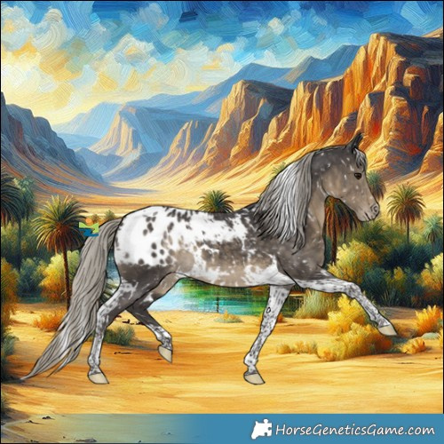 Horse Color:White Spotted Silver Smoky Black Tobiano Snowflake Varnish 