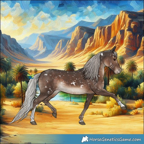 Horse Color:White Spotted Silver Black Tobiano Snowflake Varnish 