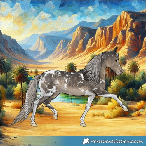 Horse Color:White Spotted Silver Smoky Black Tobiano Snowflake Varnish 