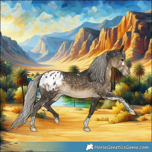 Horse Color:White Spotted Silver Smoky Black Tobiano Snowflake Varnish 