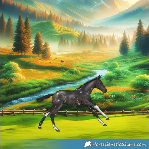 Horse Color:White Spotted Brown Tobiano