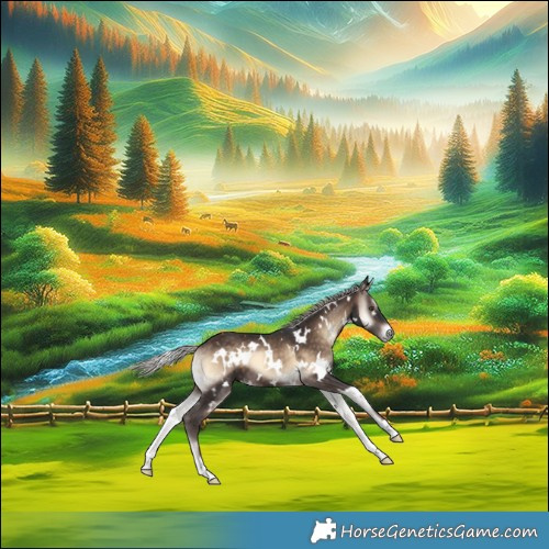 Horse Color:White Spotted Silver Brown Onyx 