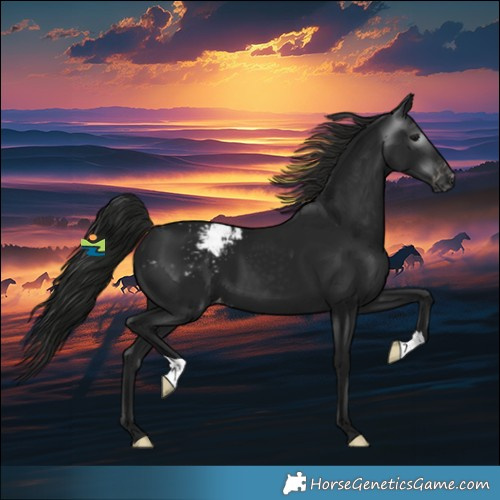 Horse Color:Gray Black Snowcap
