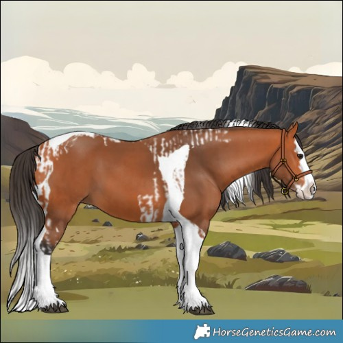 Horse Color:Bay Splash Tobiano Varnish and Bay Splash Tobiano