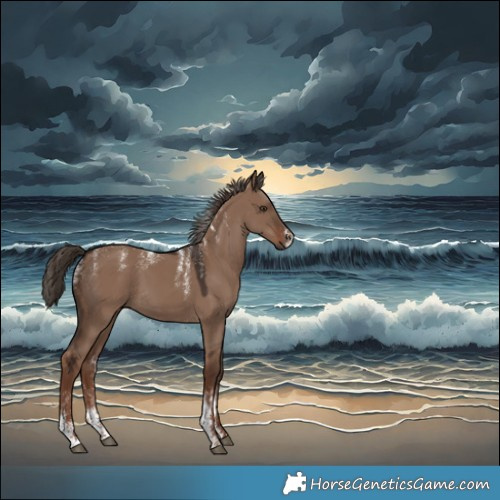 Horse Color:Powder White Liver Red Dun
