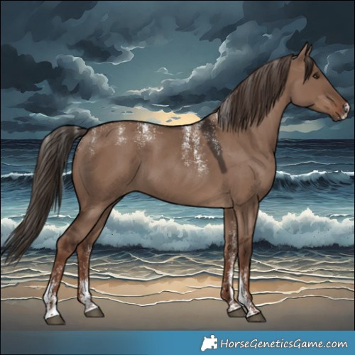 Horse Color:Powder White Liver Red Dun
