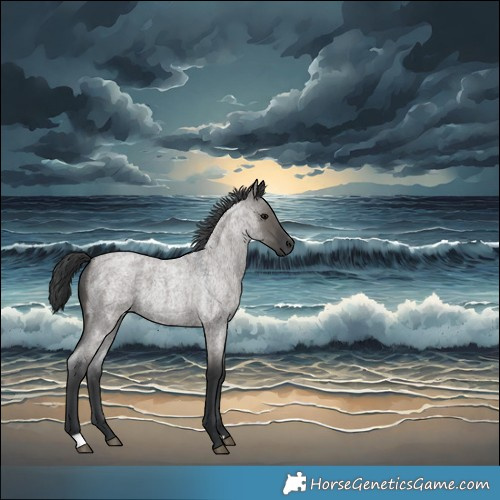 Horse Color:Grullo Roan 
