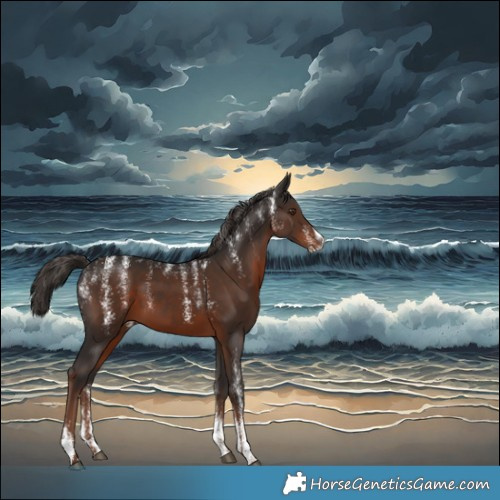 Horse Color:Powder White Liver Chestnut 