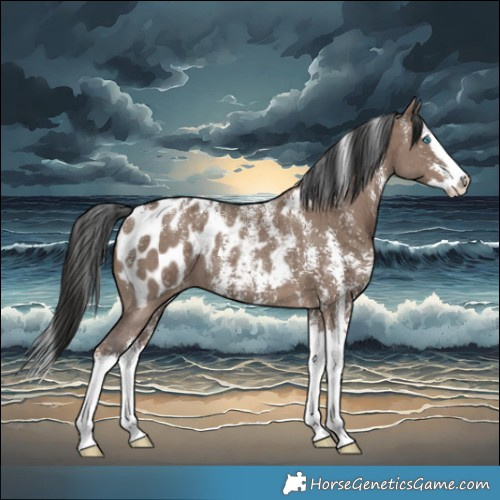 Horse Color:Powder White Liver Red Dun Sabino Splash Blanket 