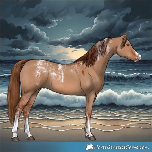 Horse Color:Powder White Red Dun 