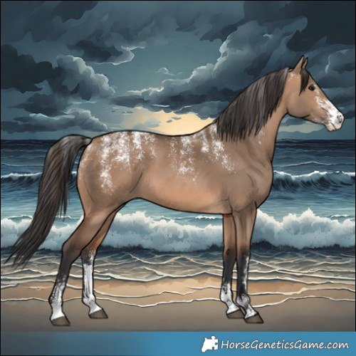 Horse Color:Powder White Bay Dun