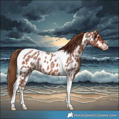 Horse Color:Red Roan Tobiano Near Leopard 