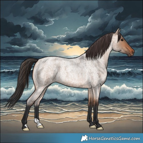Horse Color:Bay Roan Dun 