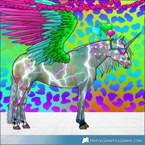 Horse Color:Watercolor Silver Brown Rabicano 