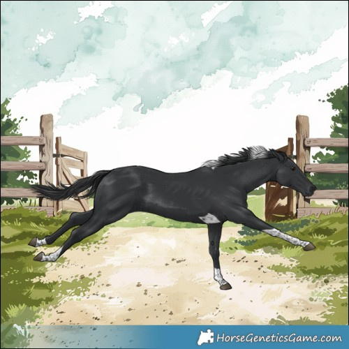 Horse Color:Black Tobiano 
