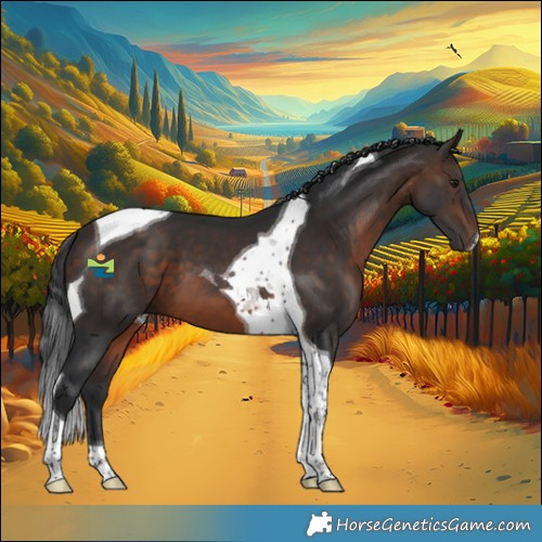 Horse Color:Bay Tobiano