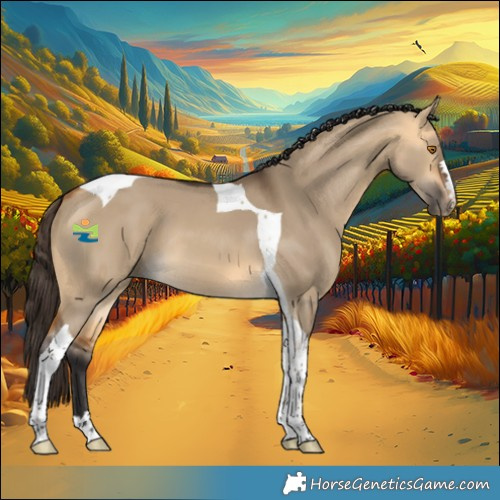 Horse Color:Buckskin Dun Tobiano 