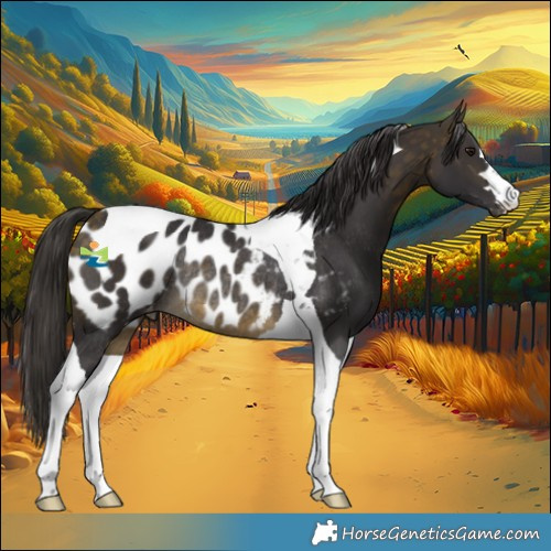 Horse Color:Buckskin Tobiano Near Leopard Rabicano 