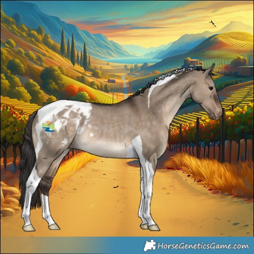 Horse Color:Brown Dun Tobiano Blanket Rabicano 