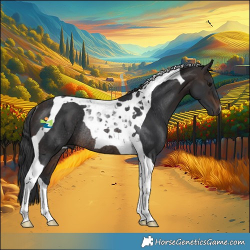 Horse Color:Brown Tobiano Rabicano 