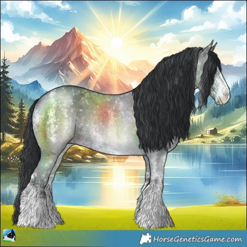 Horse Color:Brown Chinchilla Ice Sabino 