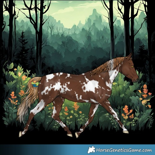 Horse Color:Gray White Spotted Chestnut 