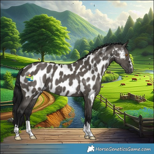 Horse Color:Gray Grullo Near Leopard 