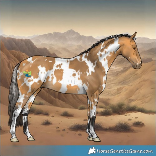 Horse Color:White Spotted Buckskin