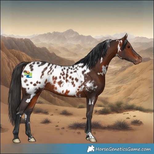 Horse Color:White Spotted Bay Blanket Rabicano
