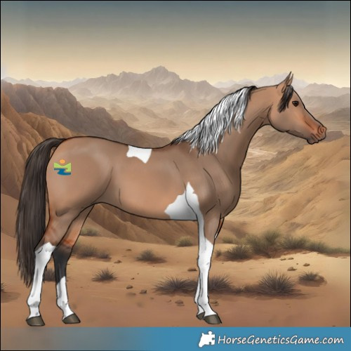 Horse Color:Bay Dun Tobiano