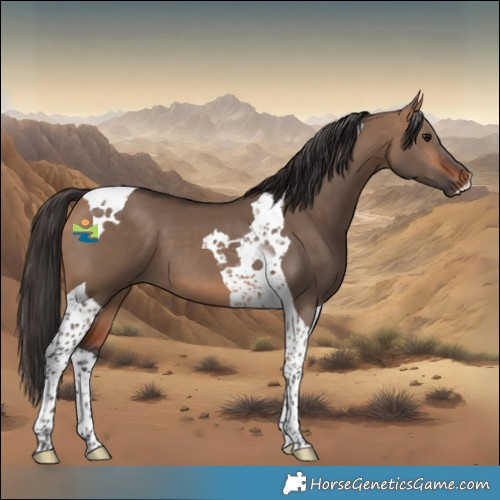 Horse Color:Bay Dun Tobiano