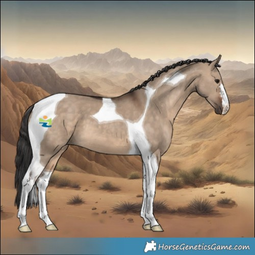 Horse Color:Brown Dun Tobiano