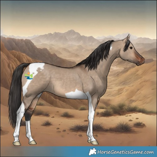 Horse Color:Bay Dun Tobiano 