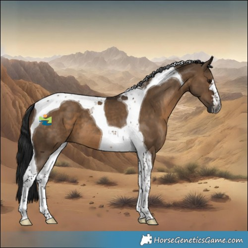 Horse Color:Gray Brown Dun Tobiano