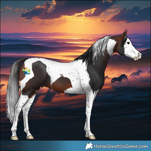 Horse Color:Bay Splash Tobiano 