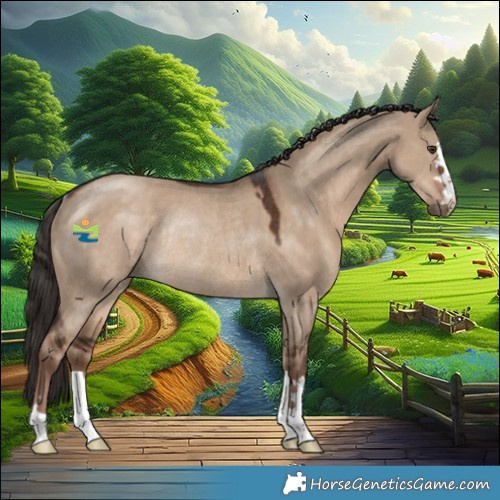 Horse Color:Liver Red Dun Rabicano 