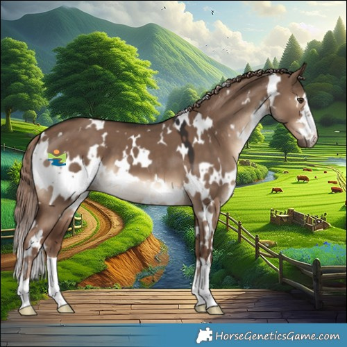 Horse Color:White Spotted Liver Red Dun