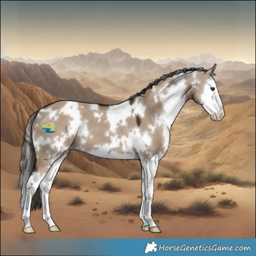 Horse Color:White Spotted Liver Red Dun Splash 