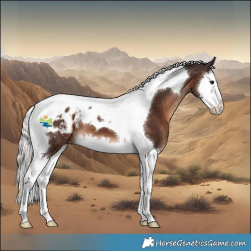 Horse Color:Silver Brown Splash Tobiano Varnish 